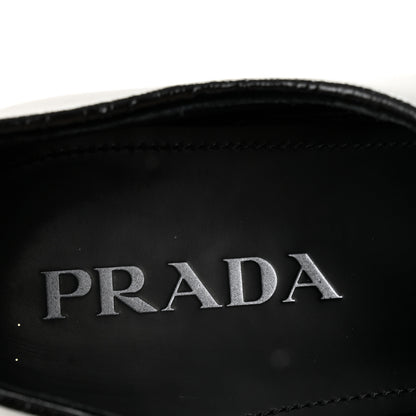 Prada Spazzolato Triangle Mens Derby Loafers 8 Black 7 of 8