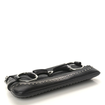 Gucci Monogram Studded Horsebit Clutch Black 4 of 11