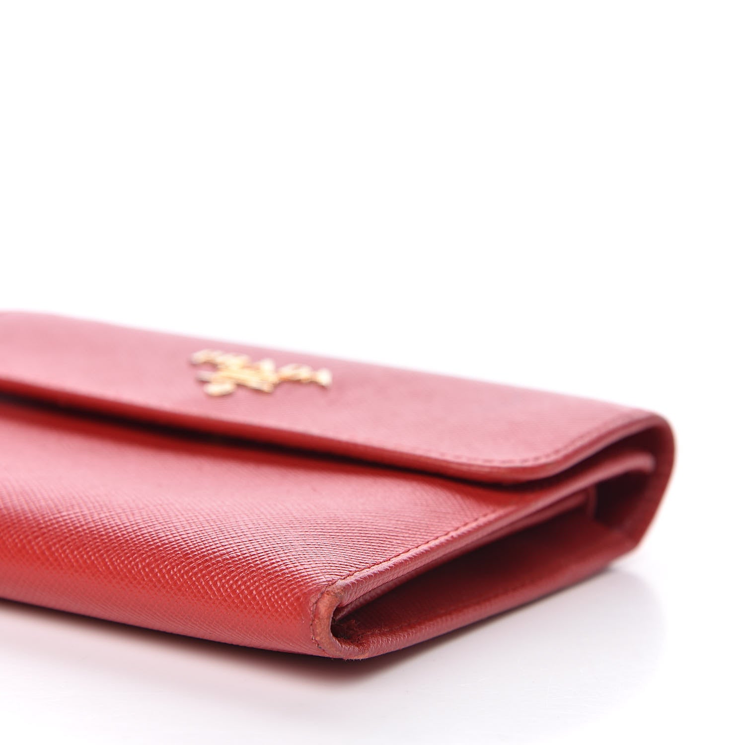 Prada Saffiano Metal Flap Wallet Fuoco 12 of 14