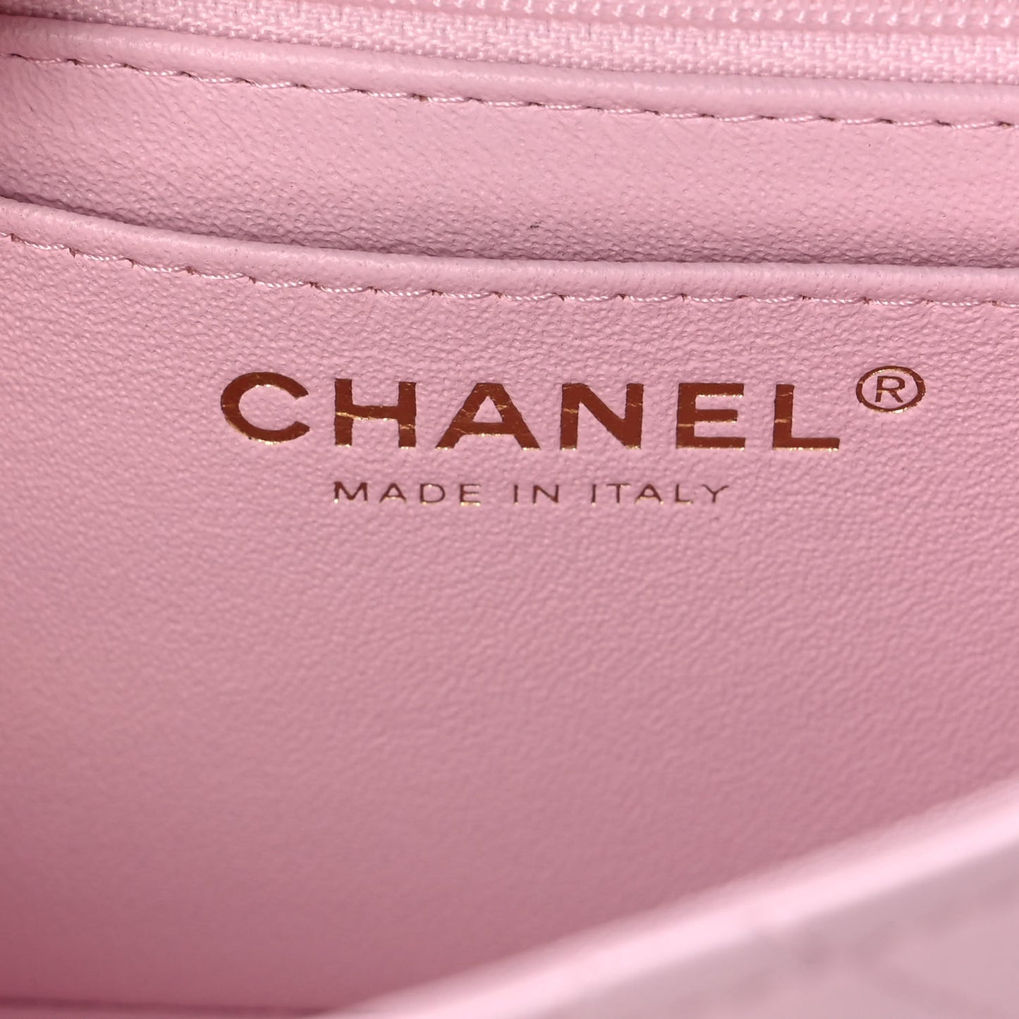 Lambskin Quilted Mini Top Handle Rectangular Flap Light Pink