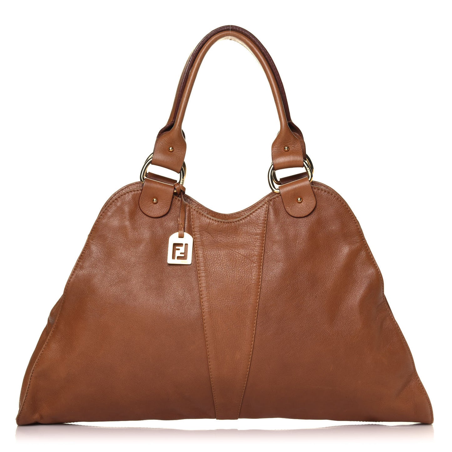 Calfskin Large Devil Trapezio Tote Tan