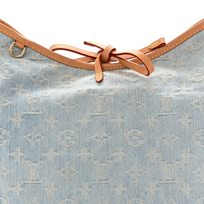 Louis Vuitton Monogram Denim CarryAll PM Sky Blue 8 of 12