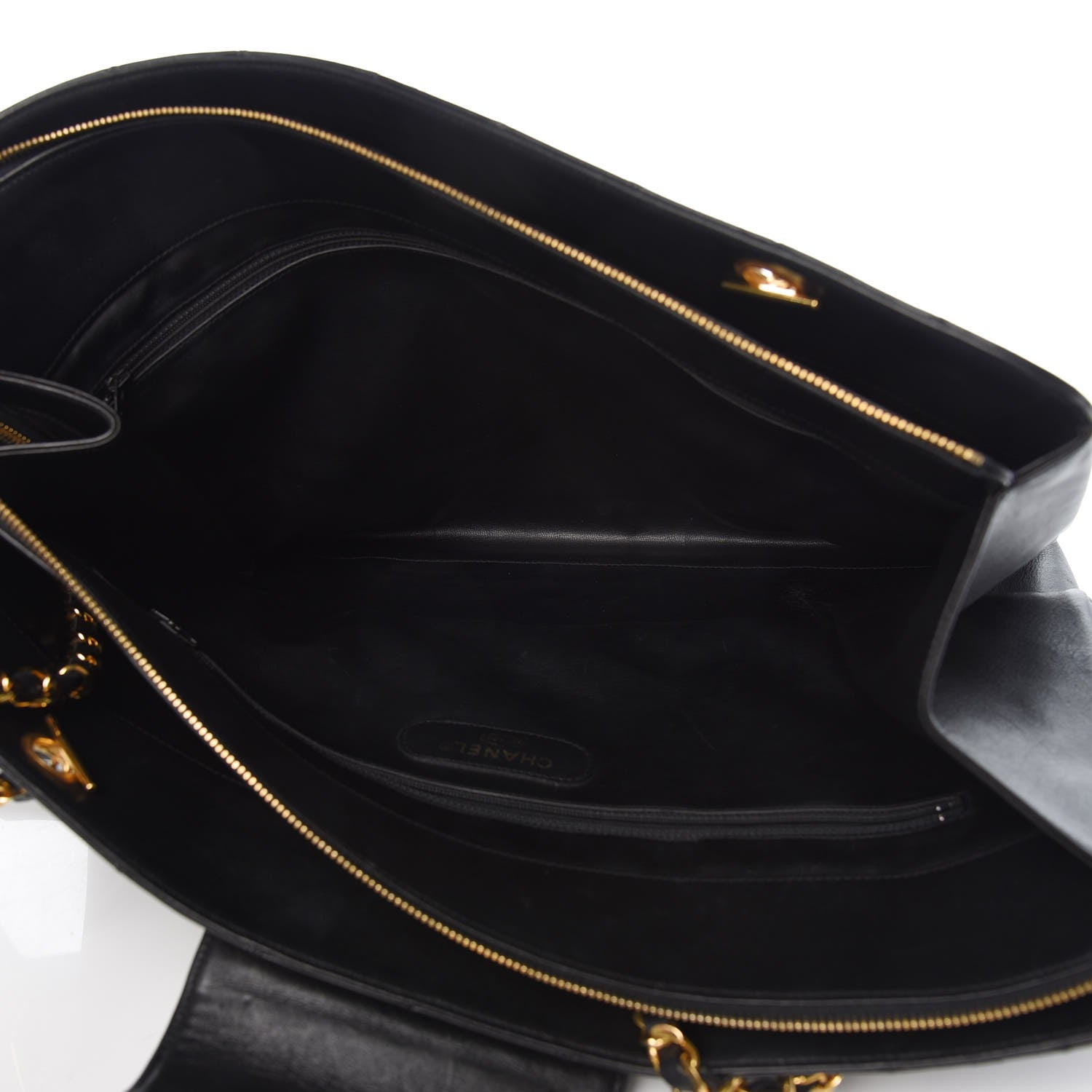 Chanel Calfskin Stitched XL Weekender Black 5 of 8