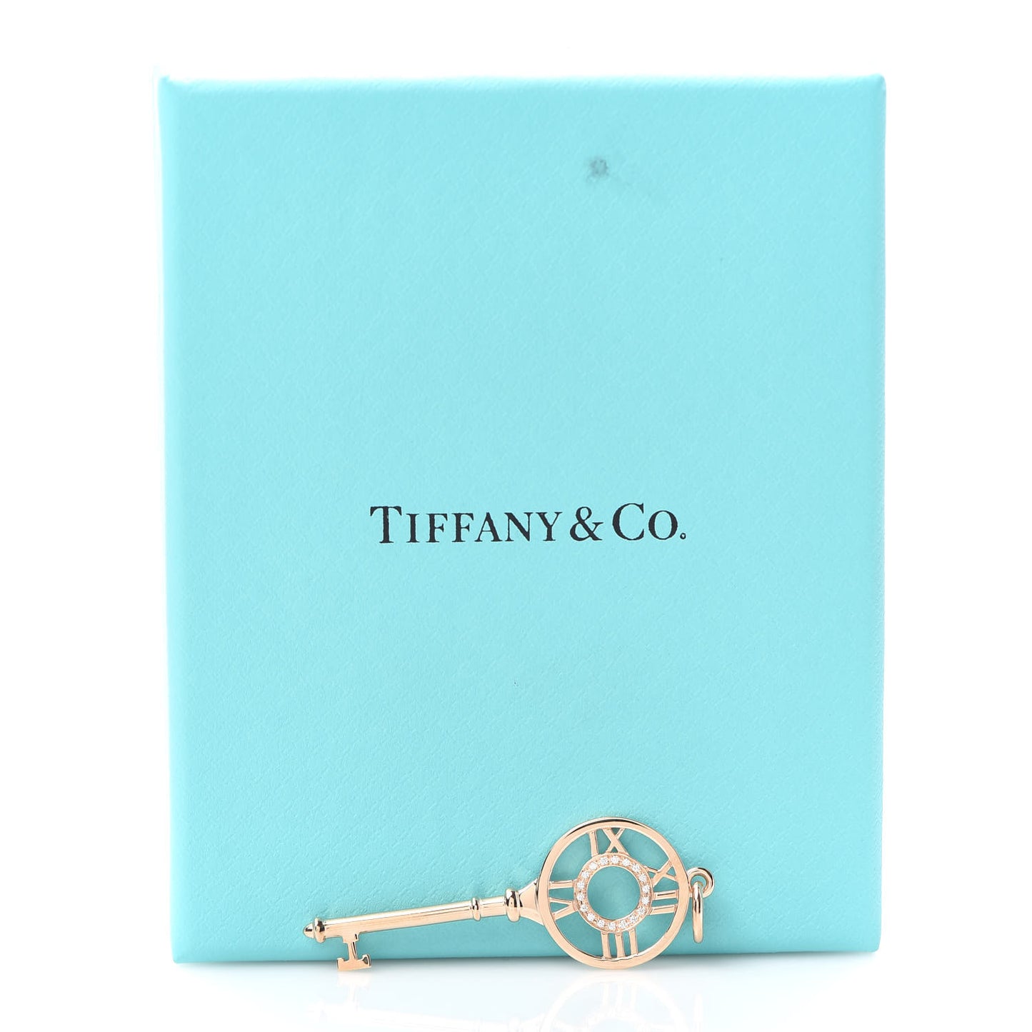 18K Rose Gold Diamond Atlas Key Pendant