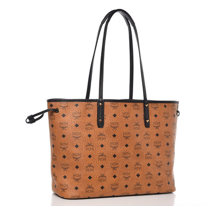 MCM Visetos Medium Project Reversible Shopper Tote Cognac 4 of 20