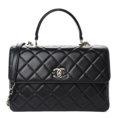 Chanel Lambskin Quilted Medium Trendy CC Flap Dual Handle Bag Black 1 of 11