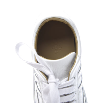 Hermes Epsom Womens Boomerang Sneakers 37 White 7 of 10