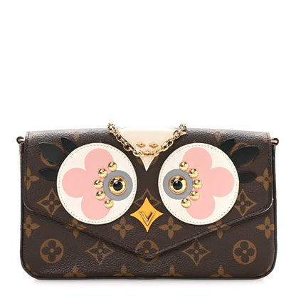 Louis Vuitton Monogram Lovely Birds Pochette Felicie Chain Wallet 1 of 10