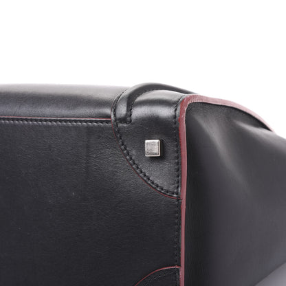 Celine Smooth Calfskin Mini Luggage Black Pink Trim 8 of 11