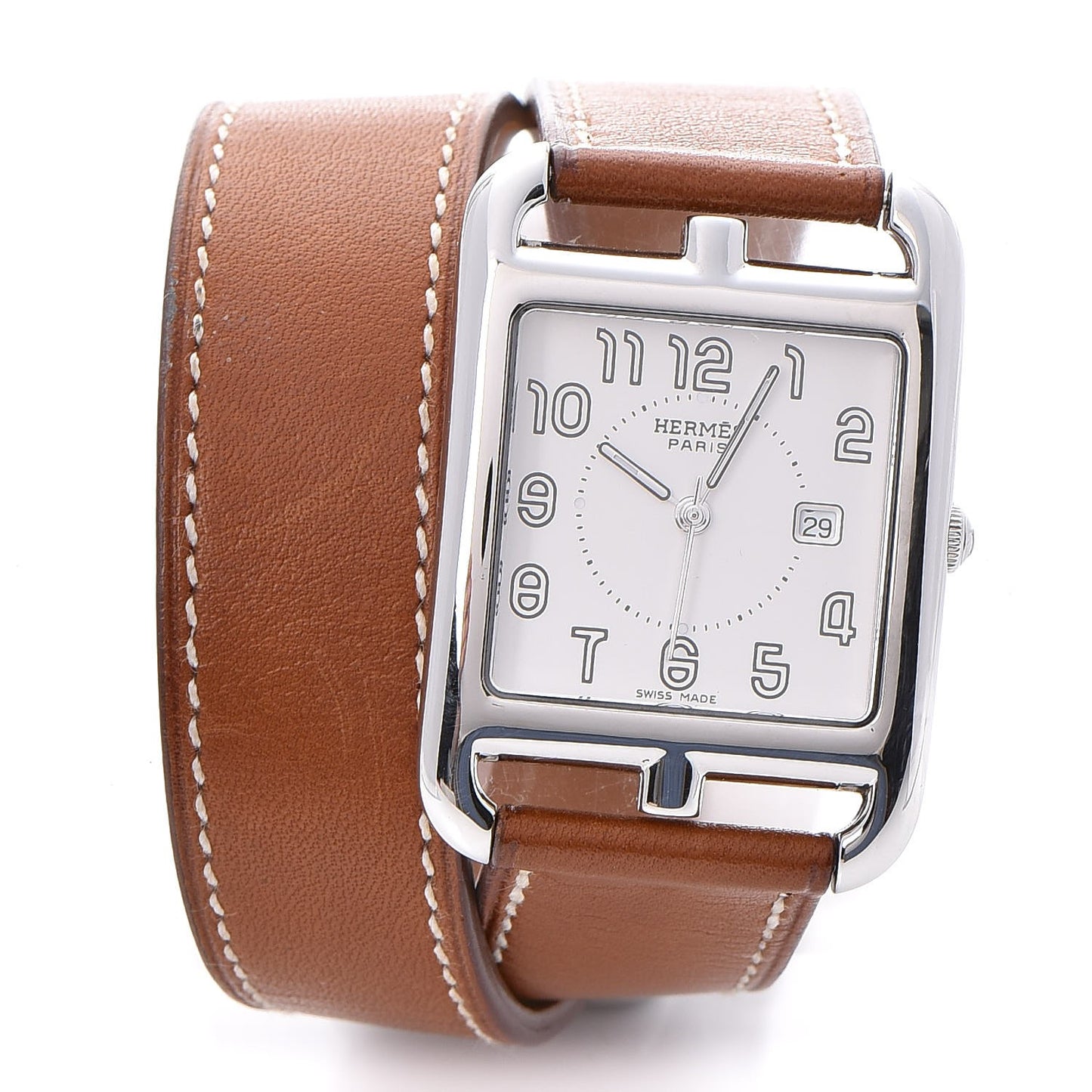 Stainless Steel Barenia 29mm Cape Cod Double Tour Quartz Watch Fauve