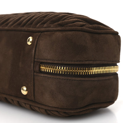 Miu Miu Suede Matelasse Large Arcadie Top Handle Bag Cocoa Brown 9 of 11