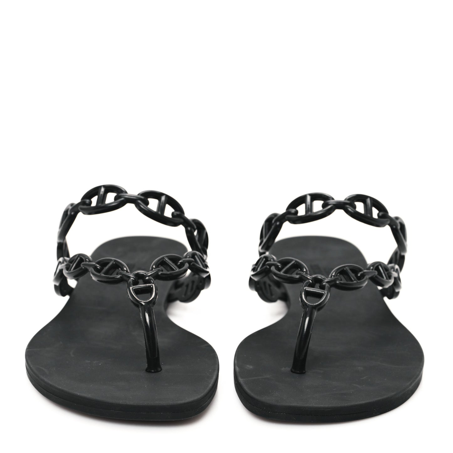 Rubber Chaine d'Ancre Island Sandals 38 Black