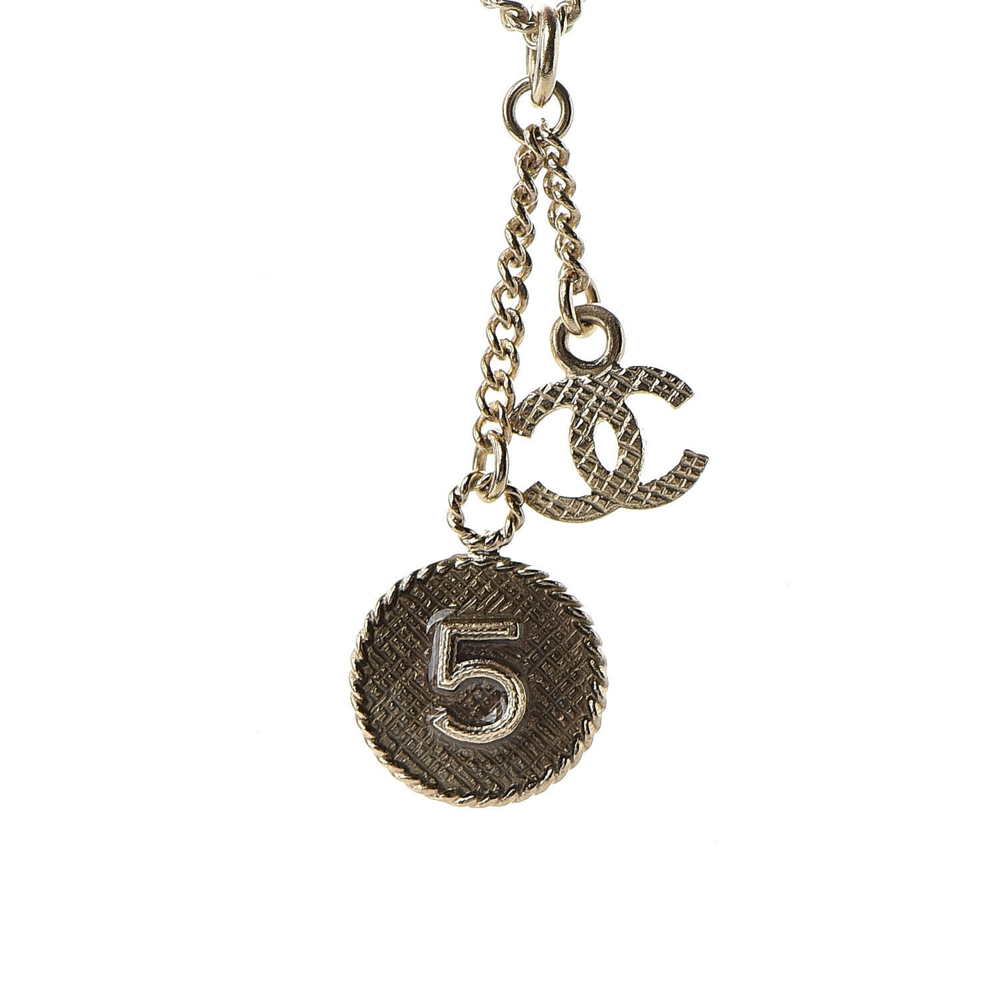 No 5 CC Necklace Gold