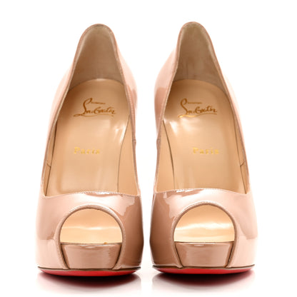 Christian Louboutin Patent New Very Prive 120 Pumps 40 Nude 2 of 8