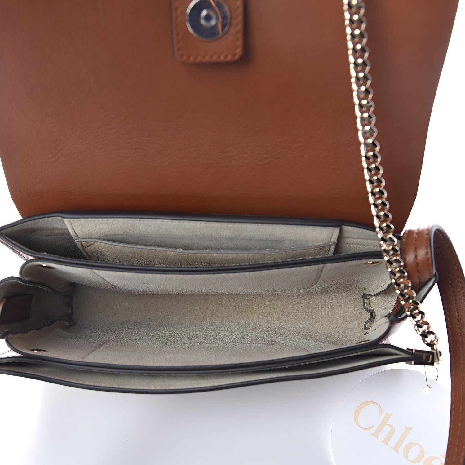Chloe Suede Calfskin Small Faye Shoulder Bag Tobacco 9 of 9