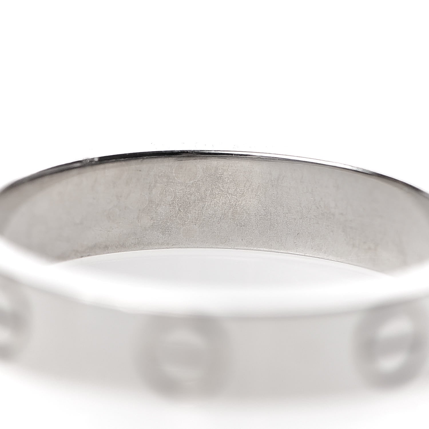 Cartier 18K White Gold 3.5mm LOVE Wedding Band Ring 51 5.75 5 of 5