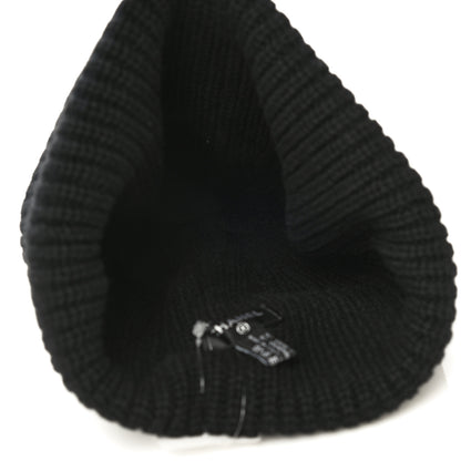 Chanel Wool Cashmere CC Beanie Hat Black White 4 of 8