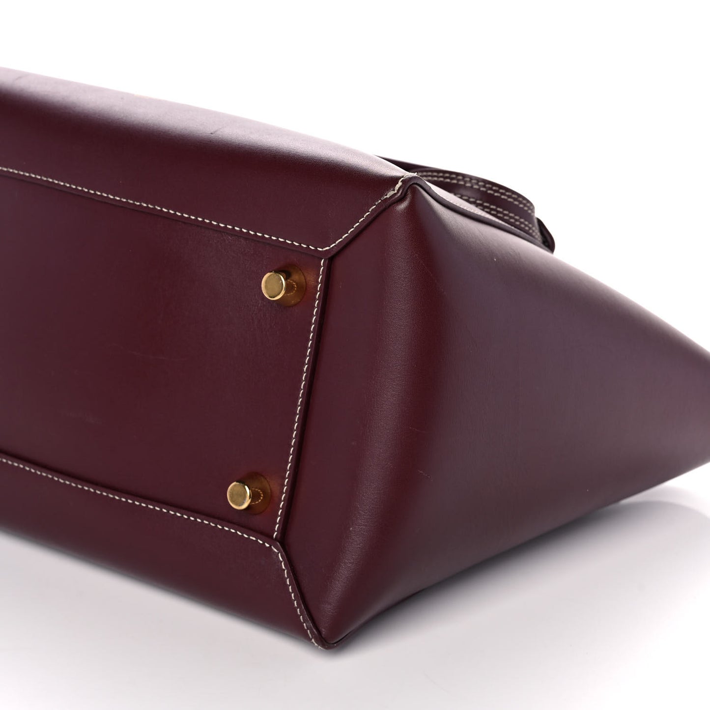 Natural Calfskin Mini Belt Bag Burgundy
