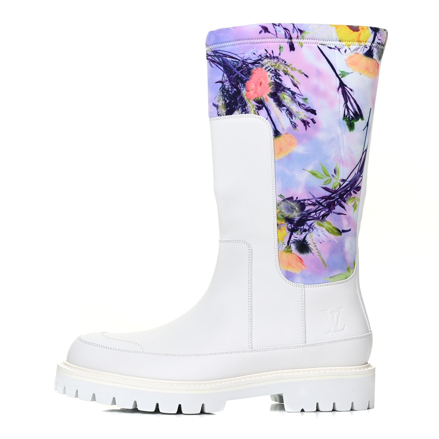 Neoprene Calfskin Floral Print Mens Landscape Boots 7 Rose