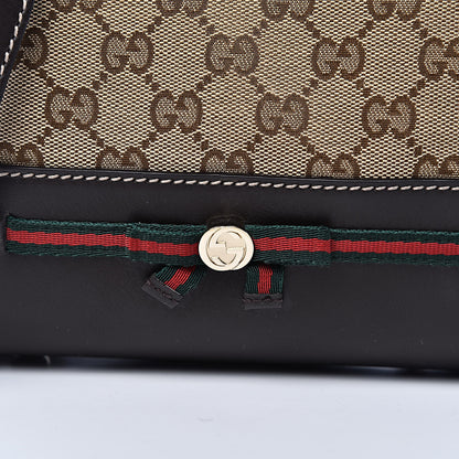 Gucci Monogram Web Mayfair Top Handle Satchel Dark Brown 12 of 12
