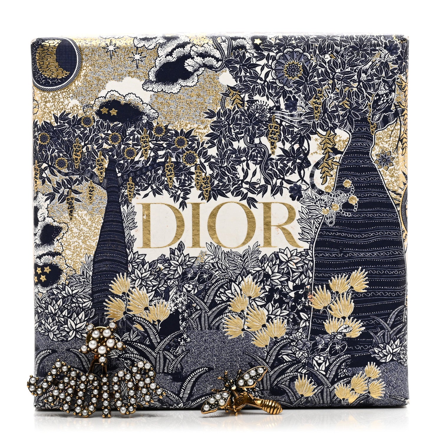 Christian Dior Metal Pearl J'adior Earrings Aged Gold 5 of 5