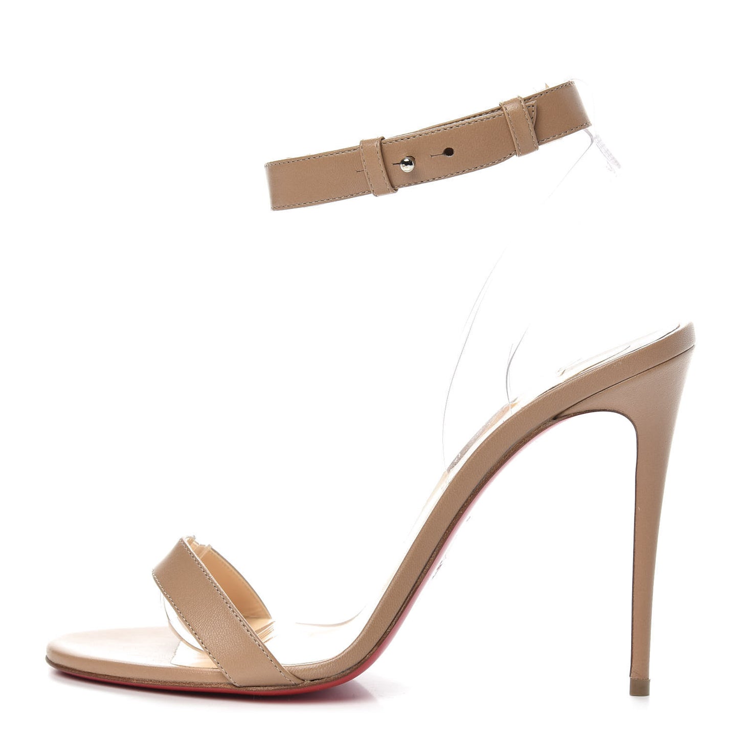 Shiny Nappa PVC Jonatina 100 Sandals 39 Nude