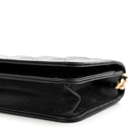 Chanel Caviar Quilted Boy Wallet On Chain WOC Black 11 of 12
