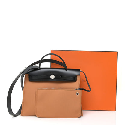 Hermes Vache Hunter Toile Herbag Zip PM 31 Sable Black 11 of 11