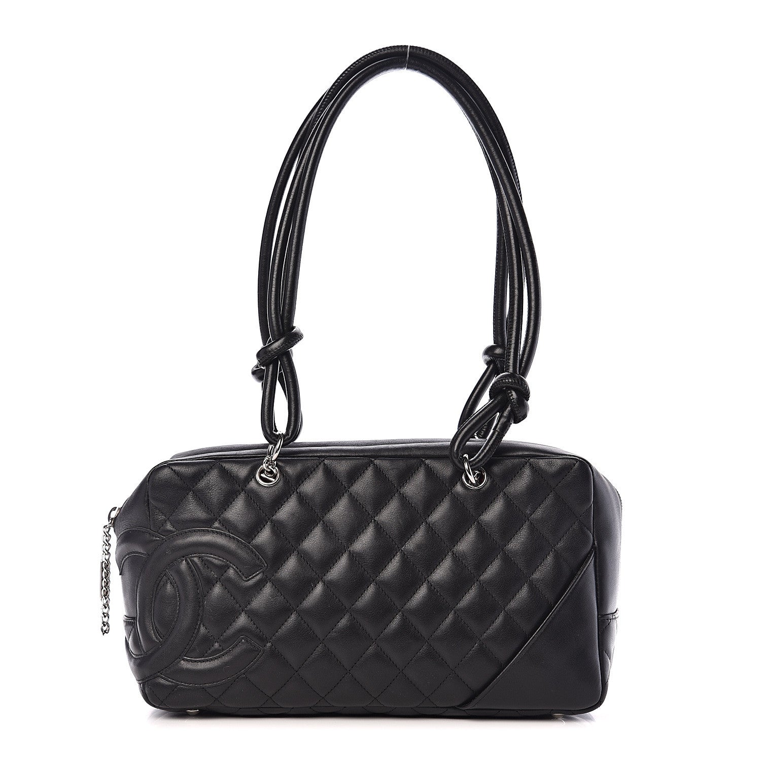 Chanel Calfskin Quilted Large Cambon Bowler Black 1 of 11