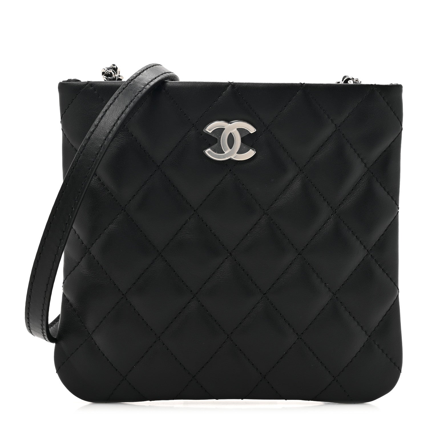 Chanel Lambskin Quilted Crossbody Bag Black 1 of 11