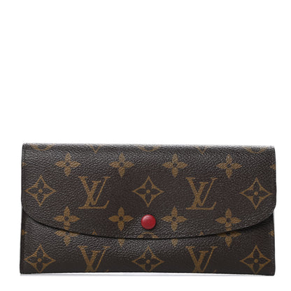 Louis Vuitton Monogram Emilie Wallet Red 1 of 11