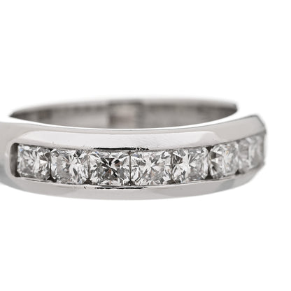 Tiffany Platinum Diamond Princess Lucida Half Circle Wedding Band Ring 50 5.5 6 of 6