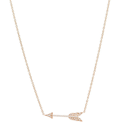 Tiffany 18K Yellow Gold Diamond Arrow Pendant Necklace 1 of 5