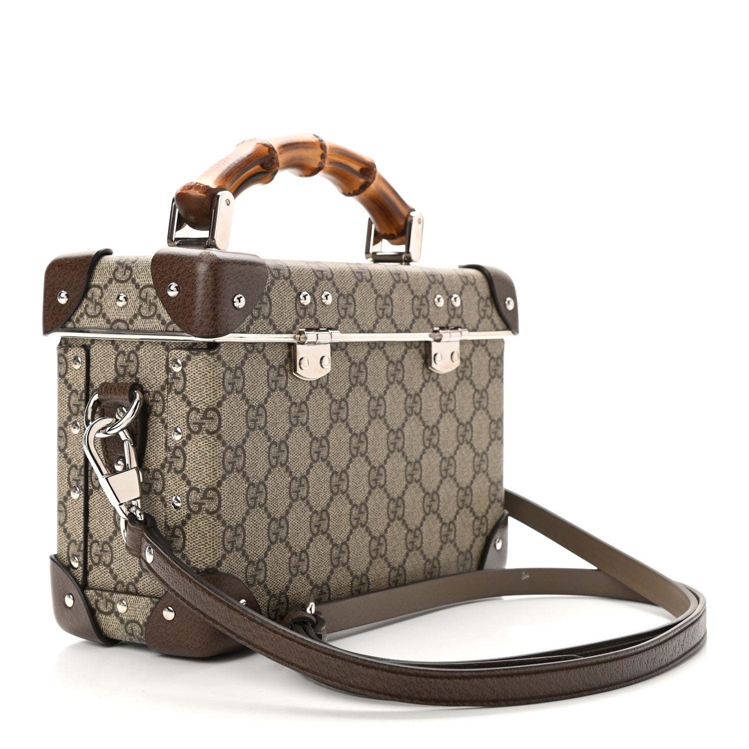 Gucci GG Supreme Monogram Globe-Trotter Beauty Case Brown 3 of 10