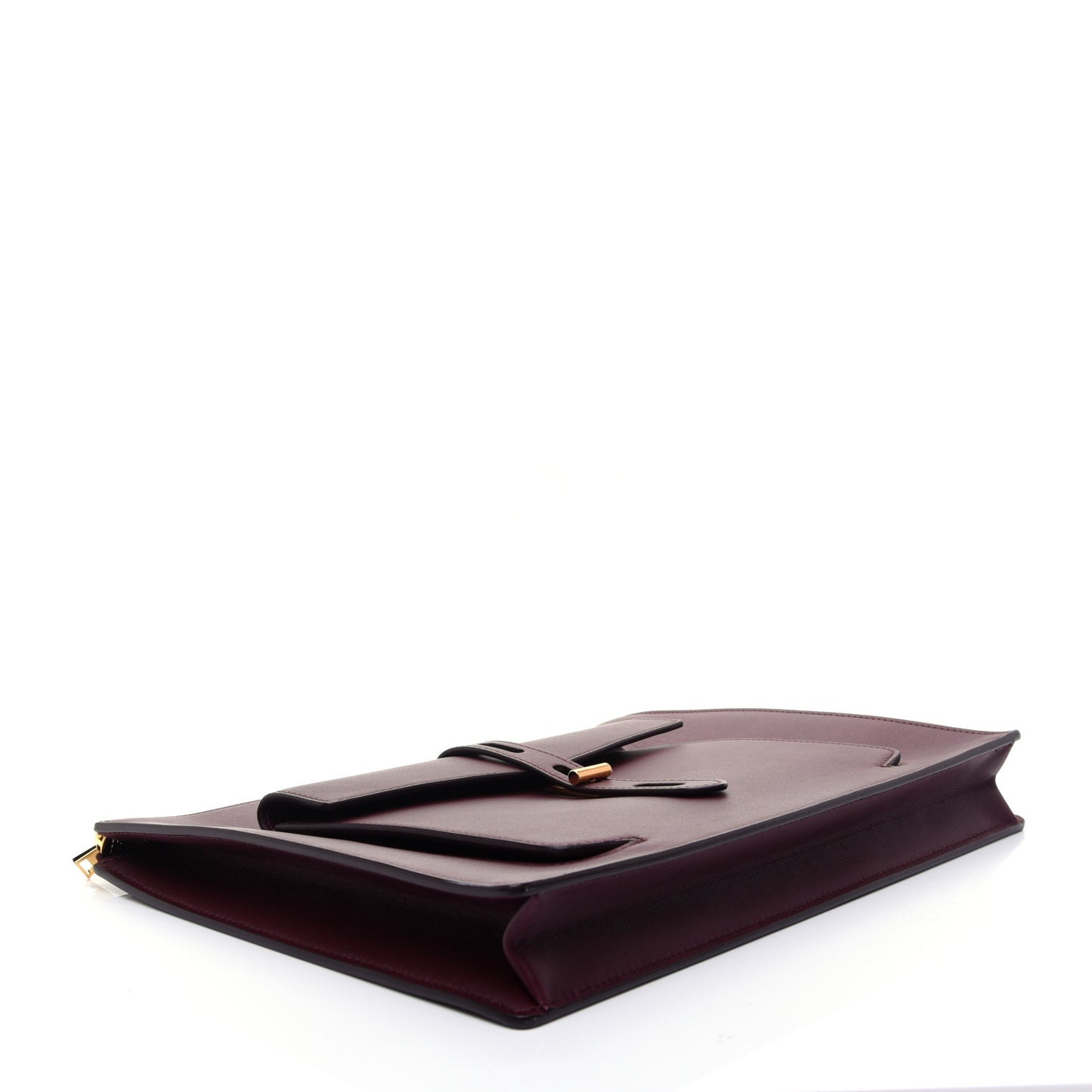 Calfskin Hollywood T Twist Pouch Bordeaux
