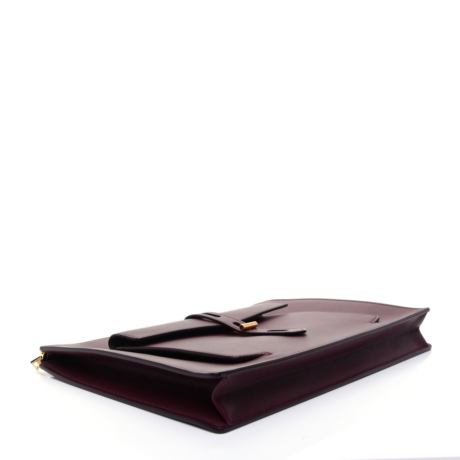 Tom Ford Calfskin Hollywood T Twist Pouch Bordeaux 4 of 13
