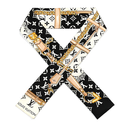 Louis Vuitton Silk Monogram Confidential Bandeau Black 1 of 5