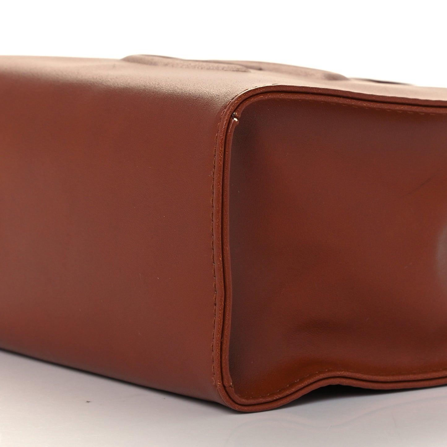 Vegan Leather Small Shopping Bag Tan