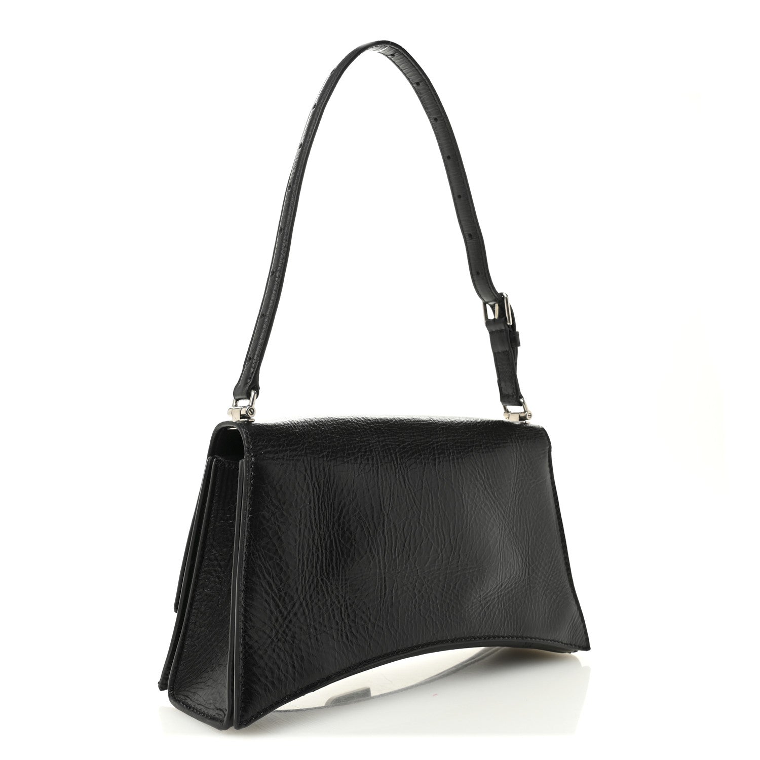 Balenciaga Paper Calfskin Small Crush Sling Bag Black 3 of 10