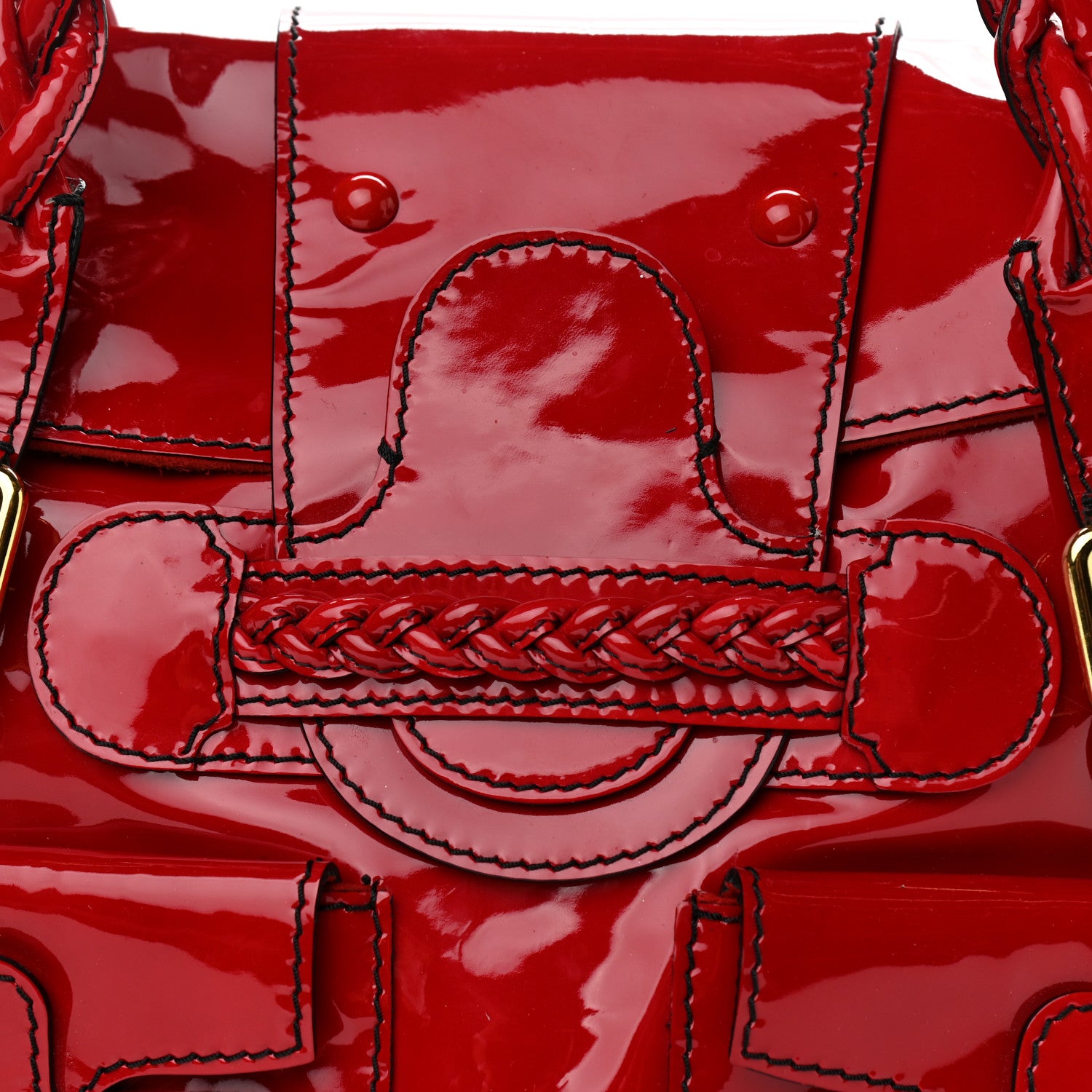 Valentino Garavani Patent Large Histoire Red 15 of 15