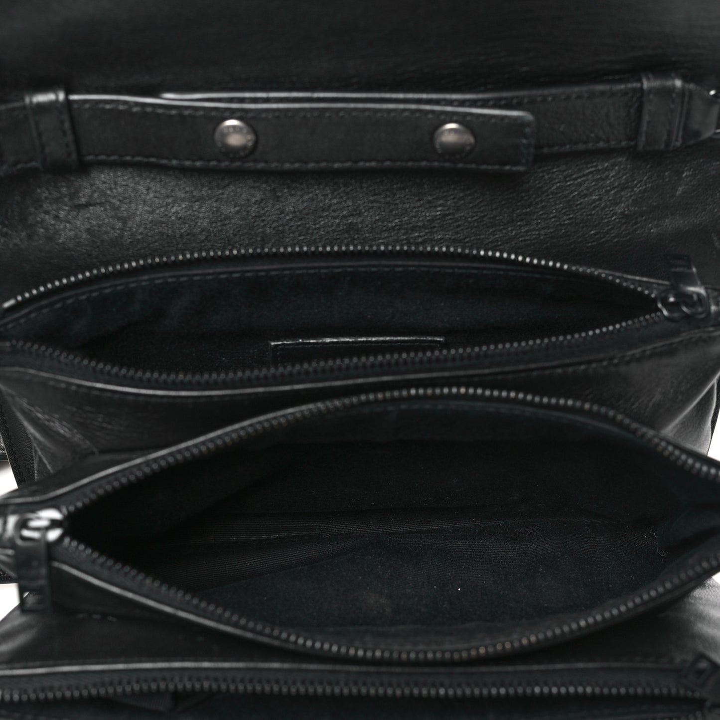 Lambskin Diamond Quilted Monogram Angie Chain Bag Black