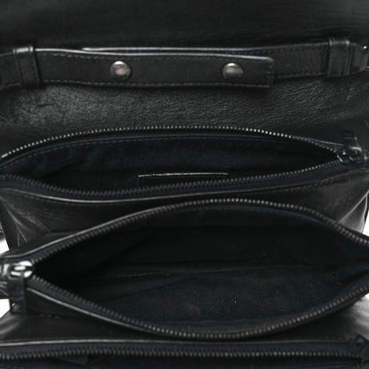 Saint Laurent Lambskin Diamond Quilted Monogram Angie Chain Bag Black 5 of 12