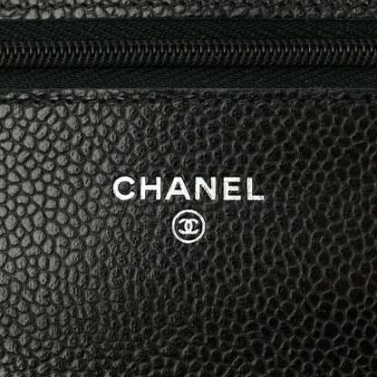 Chanel Caviar Quilted Wallet on Chain WOC Black 6 of 12