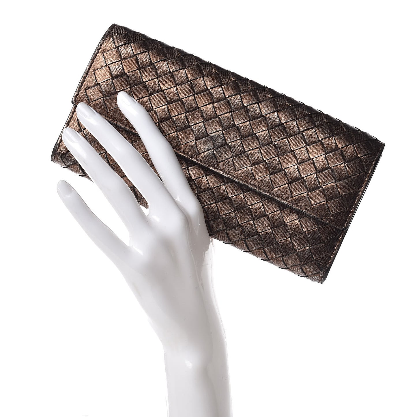 Nappa Intrecciato Continental Wallet Copper
