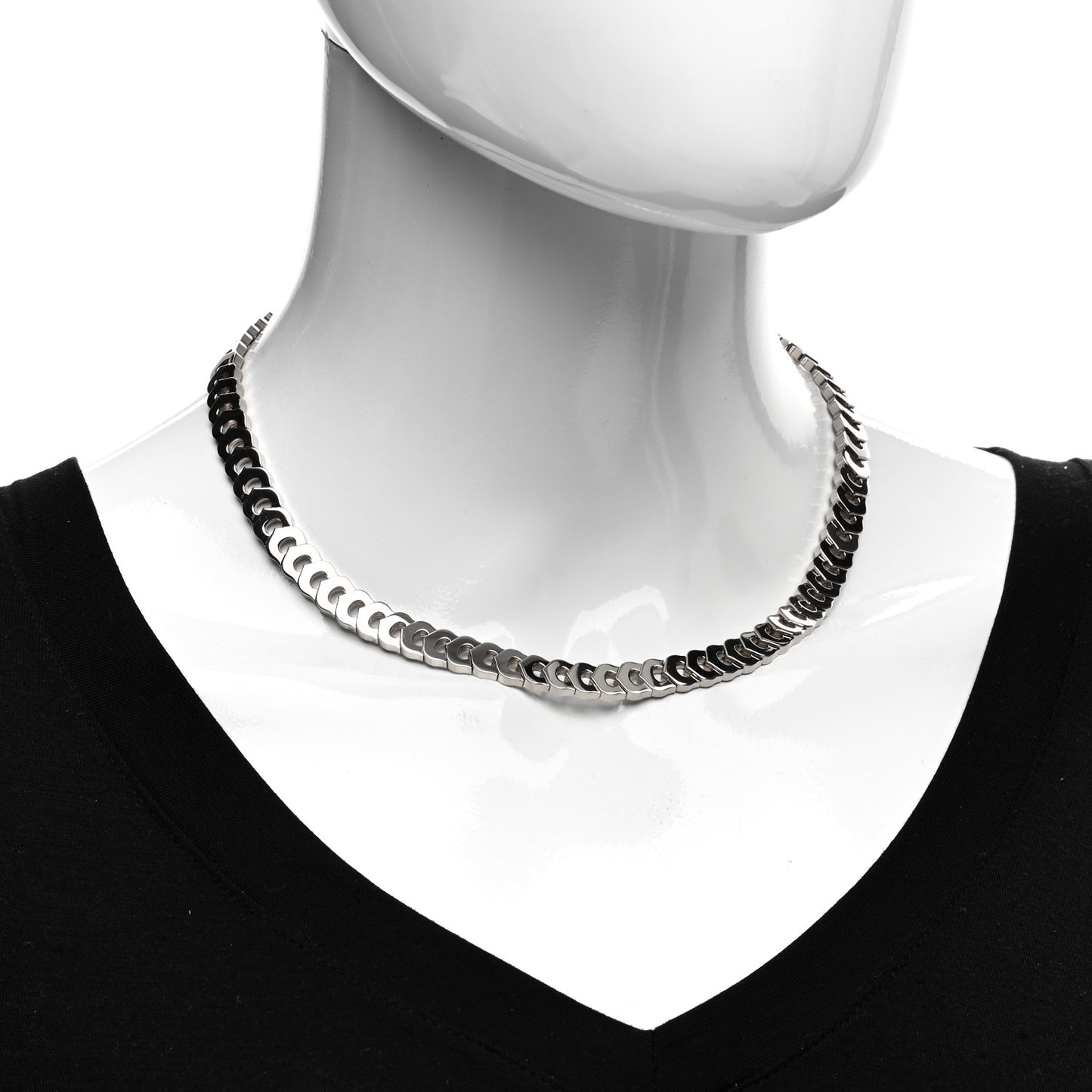 18K White Gold Diamond C de Cartier Necklace