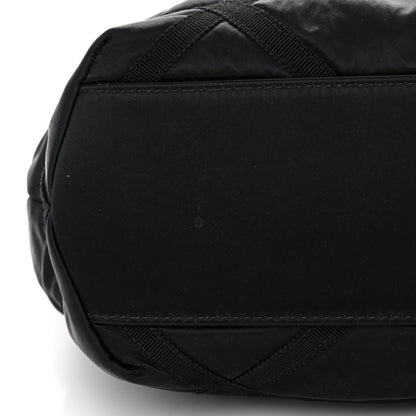 Chanel Nylon Grosgrain Quilted Lifestyle Shopping Tote Black 12 of 13