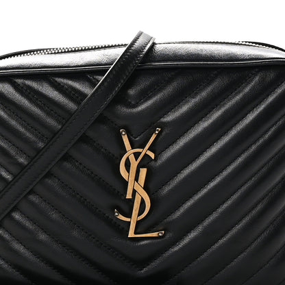 Saint Laurent Calfskin Matelasse Monogram Lou Camera Bag Black 8 of 10