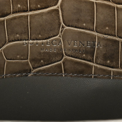 Bottega Veneta Shiny Crocodile Top Handle Tote Grey 7 of 9