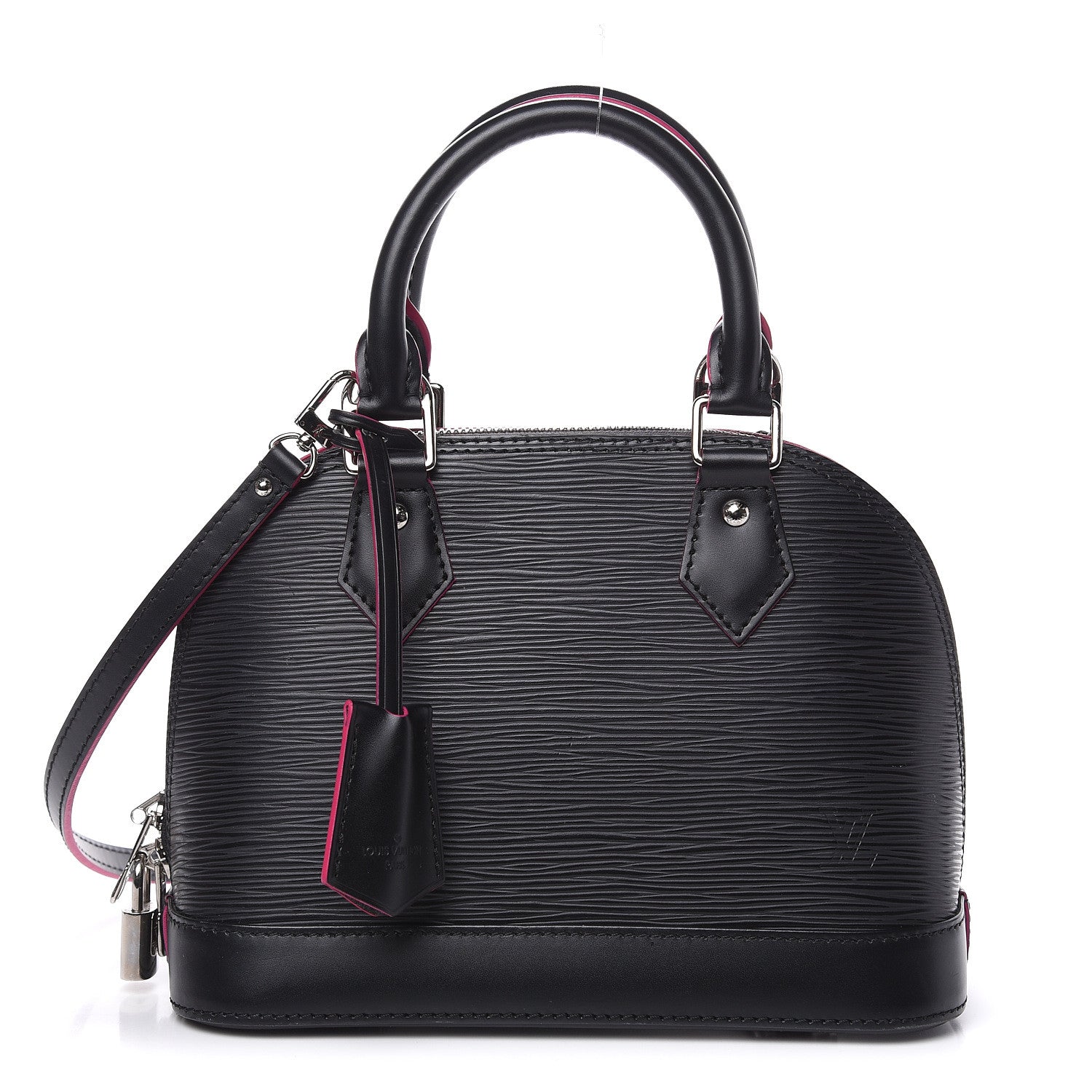 Louis Vuitton Epi Alma BB Black Hot Pink 1 of 10