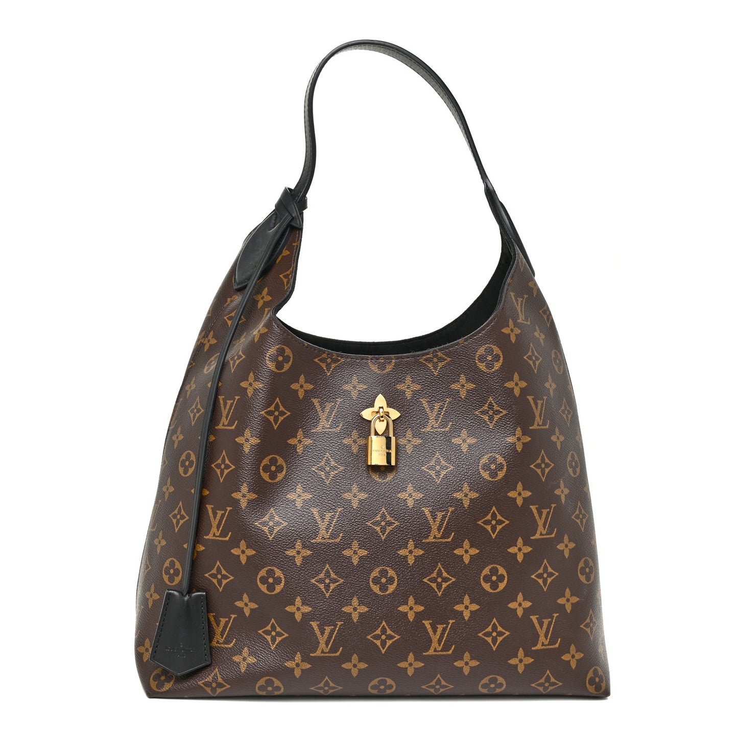 Monogram Flower Hobo Black